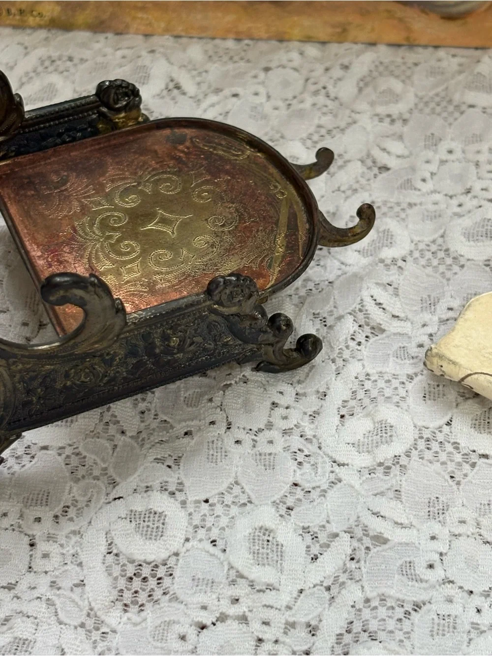 Source Unknown Black and Gold Miniature Chair Picture Frame Accent
